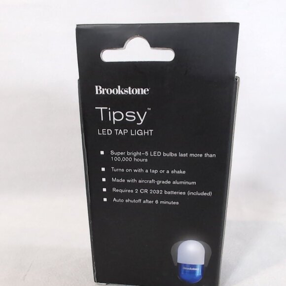 Brookstone Tipsy LED Tap Light Blue NEW 842428 Shake Bright Auto Shutoff 6 min - Picture 3 of 8